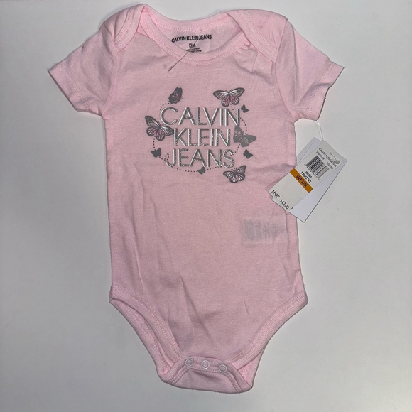 Lot of 3 baby girl clothing items 12 months NEW U.S. Polo Calvin Klein Garanimal - Picture 3 of 16